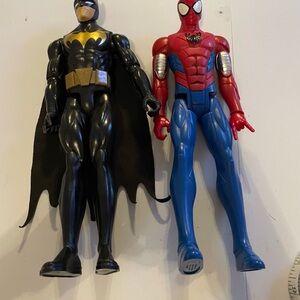 Batman & Spider-Man Action Figures - 12 inches